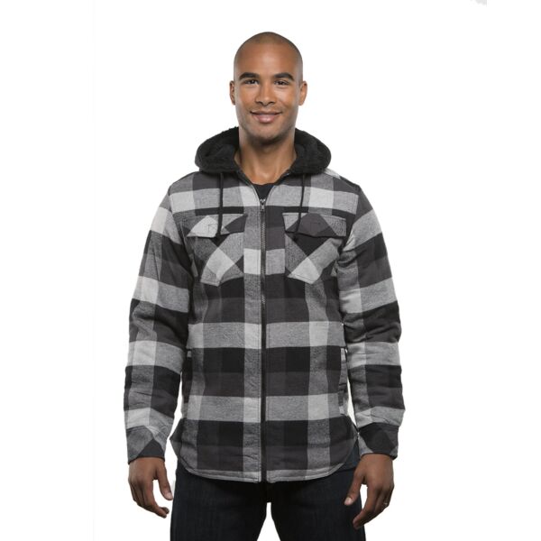 Men's Hooded Flannel Jacket Thumbnail