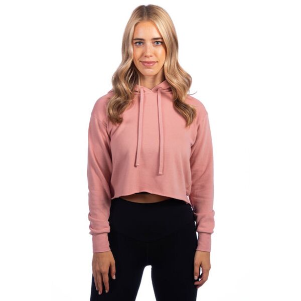 Ladies' Laguna Cropped Pullover Hooded Sweatshirt Thumbnail