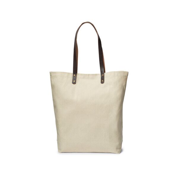 Urban Cotton Tote Bag with Leather Handles Thumbnail