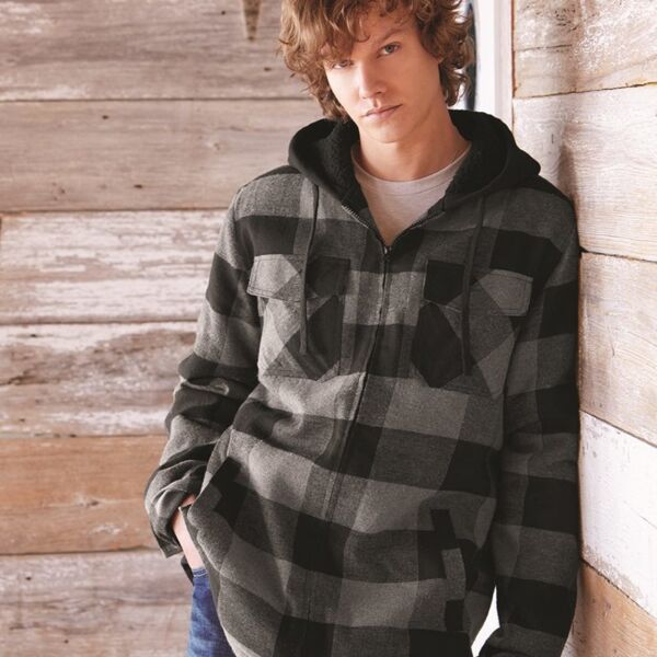 Quilted Flannel Hooded Jacket Thumbnail